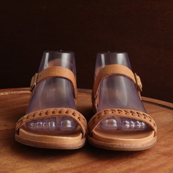 Kork Ease Sandals Womens SZ 7M Brown Yucca Braid Leather Flat Shoes Western Boho - Picture 3 of 14